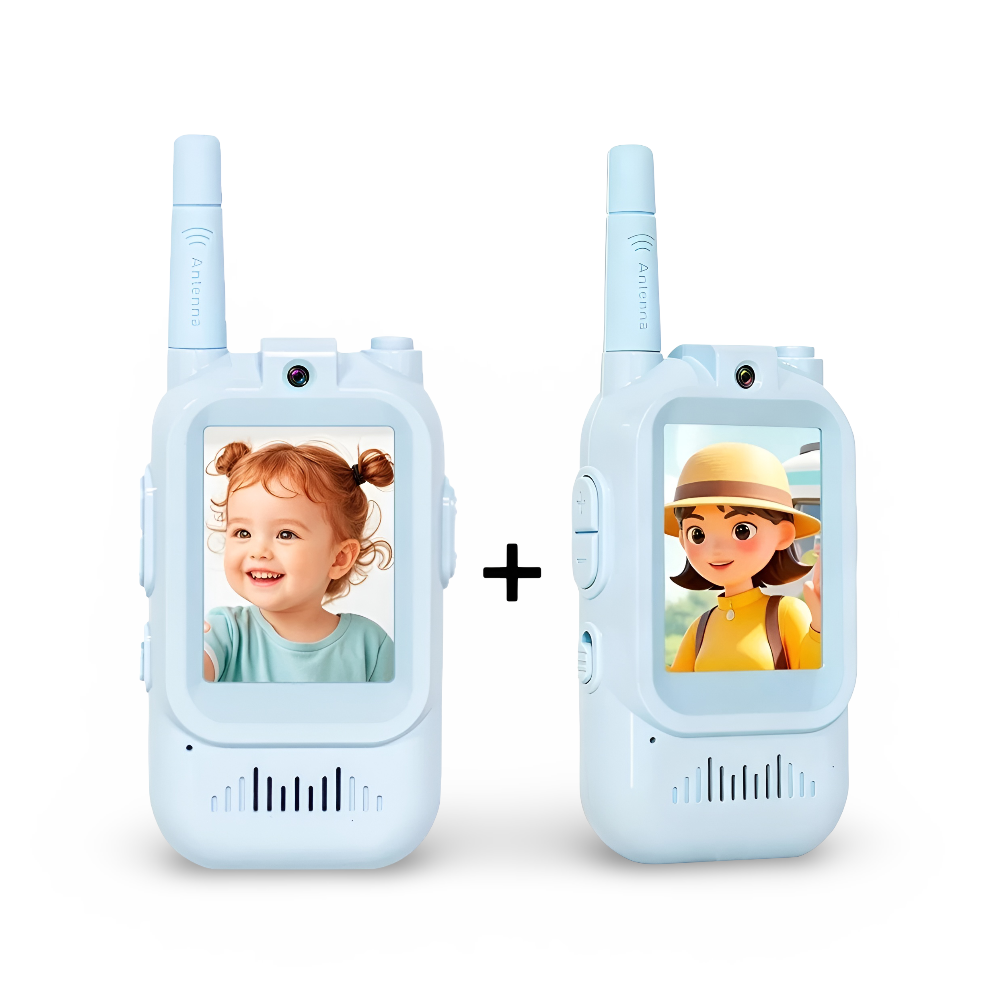 Videocamera giocattolo walkie talkie ricaricabile per bambini
