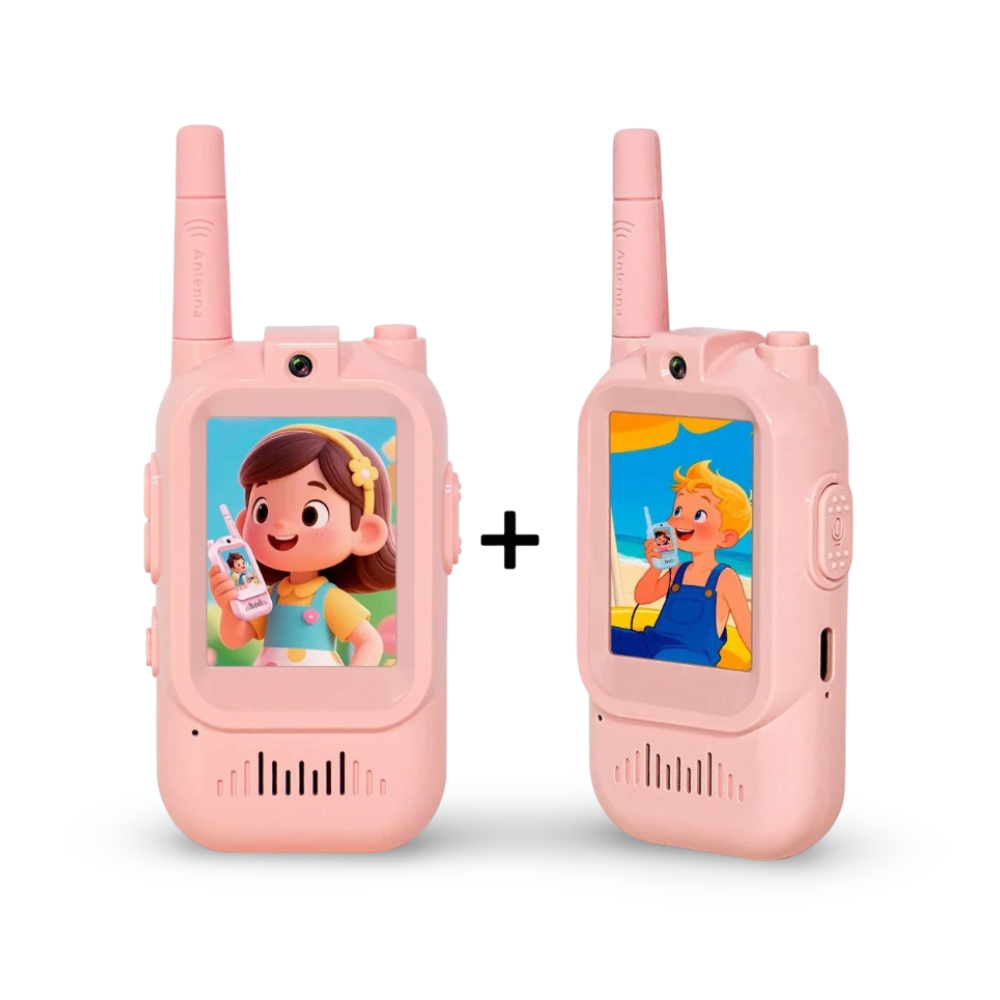 Videocamera giocattolo walkie talkie ricaricabile per bambini