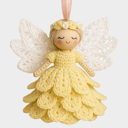 Anjo de Croché Natal Enfeite Kit DIY Decoração