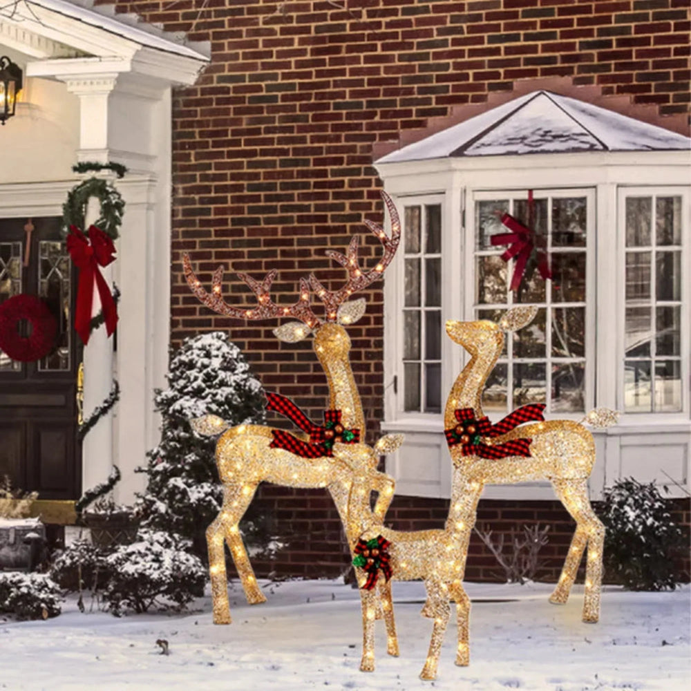 Weihnachtliche Außenbeleuchtung LED-Rentier Gartenschmuck – DecorsDeluxe