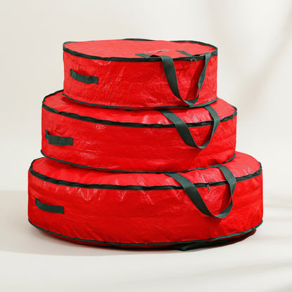 Saco de Armazenamento para Enfeites, Organizador de Poliéster para Decorações de Natal