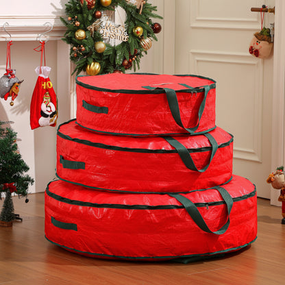 Saco de Armazenamento para Enfeites, Organizador de Poliéster para Decorações de Natal