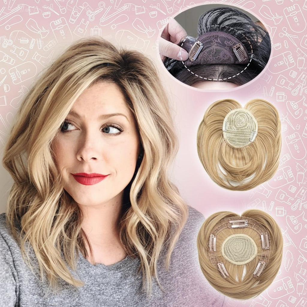 Aplique Cabelo Clip In Volume Natural Cobertura Falhas Topo