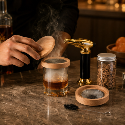 Cocktail Smoker Torch Wood Chip Kit Home Bar