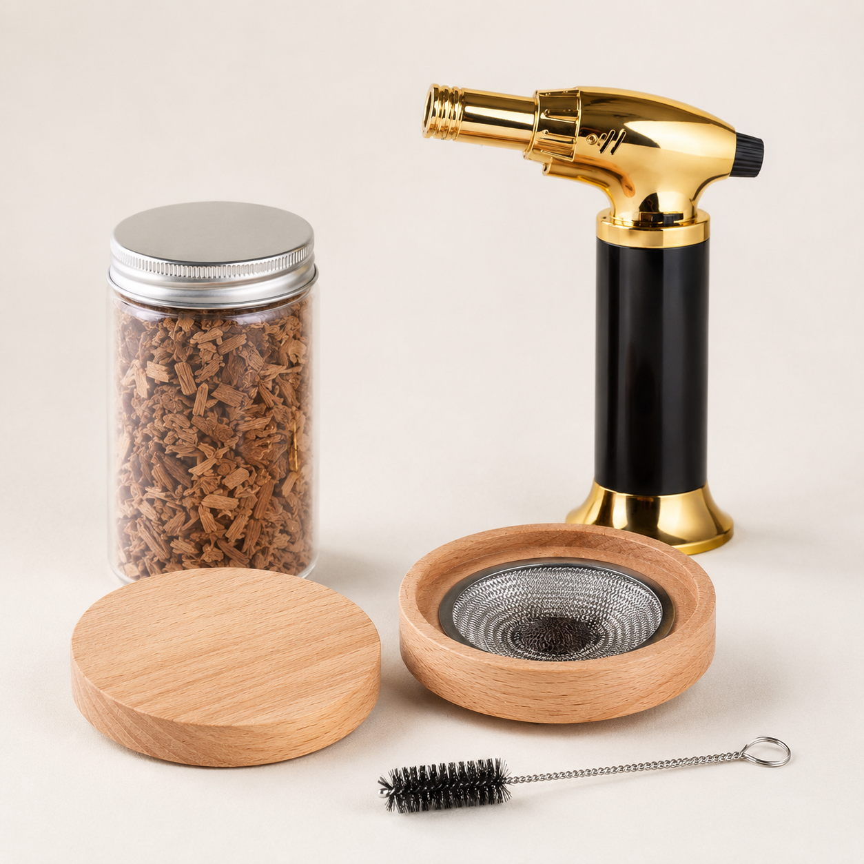Cocktail Smoker Torch Wood Chip Kit Home Bar