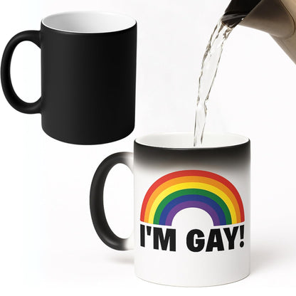 Tazza da caffè in ceramica che cambia colore con il calore, regalo scherzoso