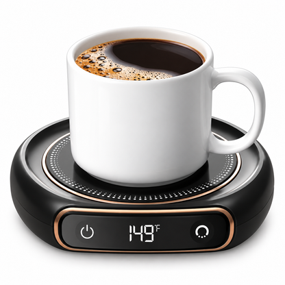 Kaffekopvarmer med USB-genopladning og temperaturstyring