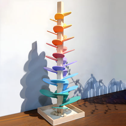 Colorful Wooden Marble Run Toy Educational Fun for Kids 1