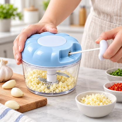 Schiacciaglio compatto da cucina, pressa manuale per aglio