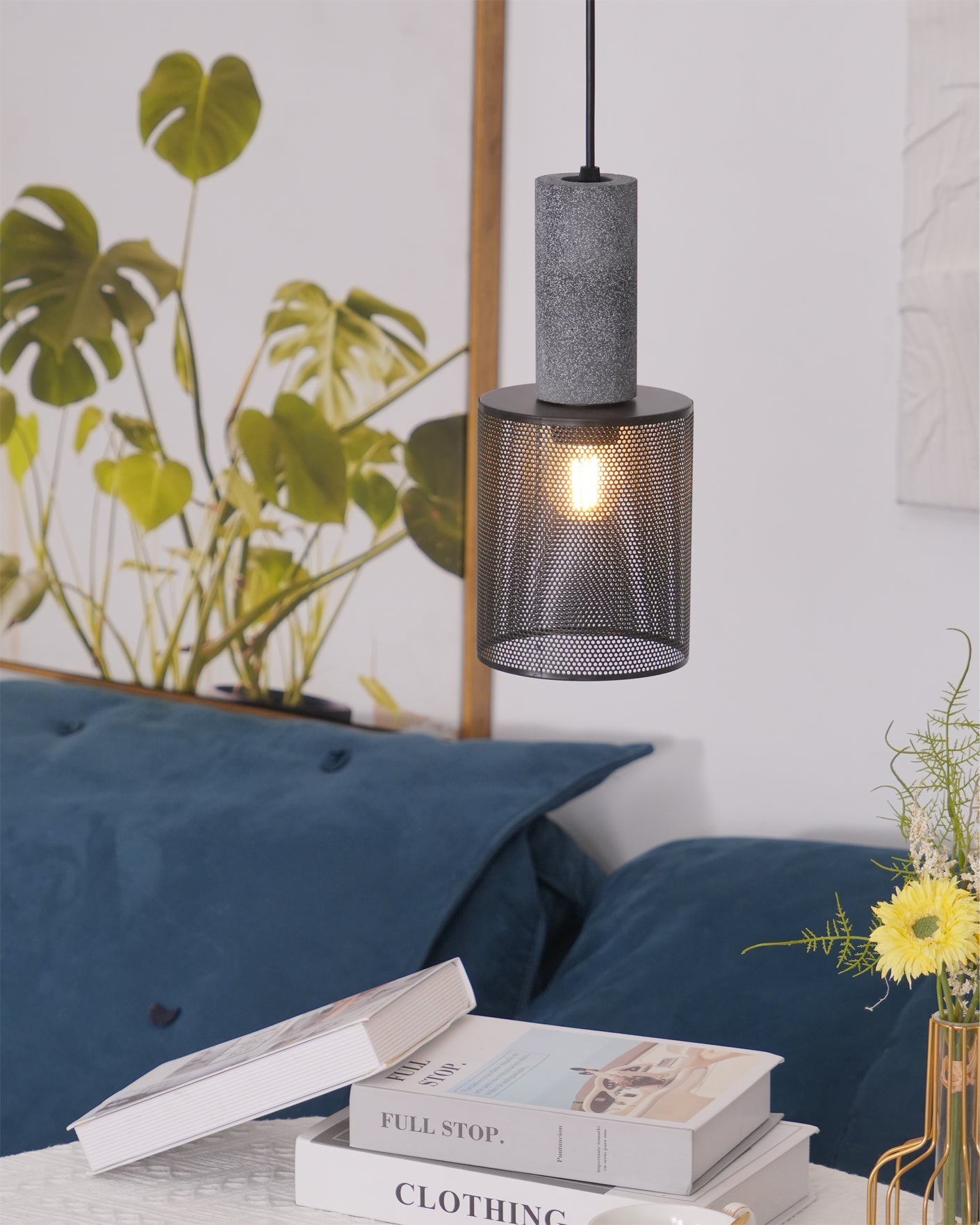 Urban Concrete Pendant Light | Industrial LED Hanging Lamp