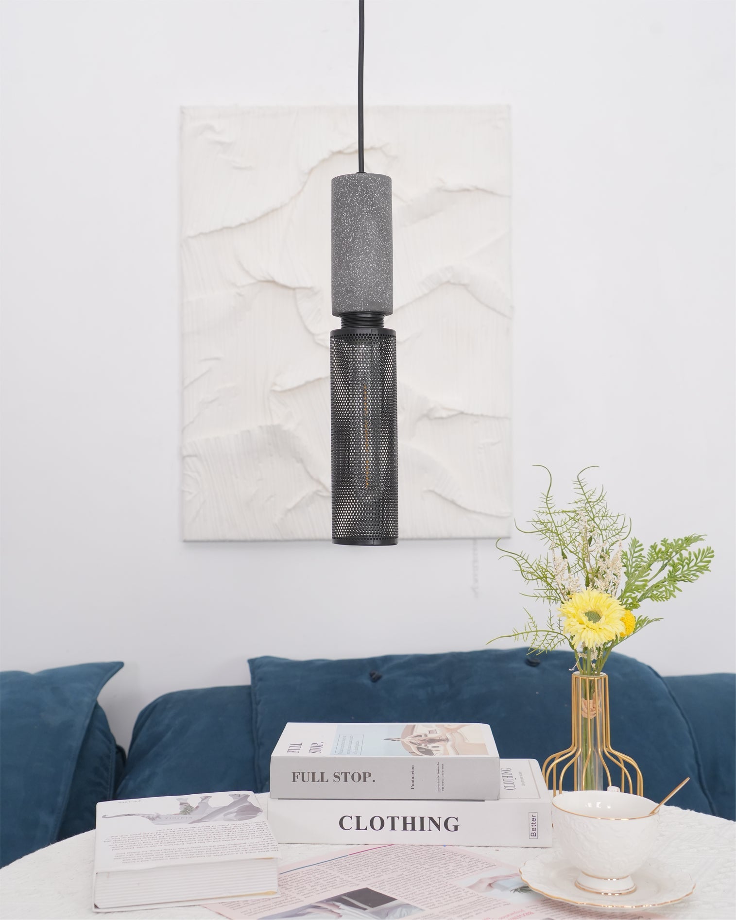 Urban Concrete Pendant Light | Industrial LED Hanging Lamp