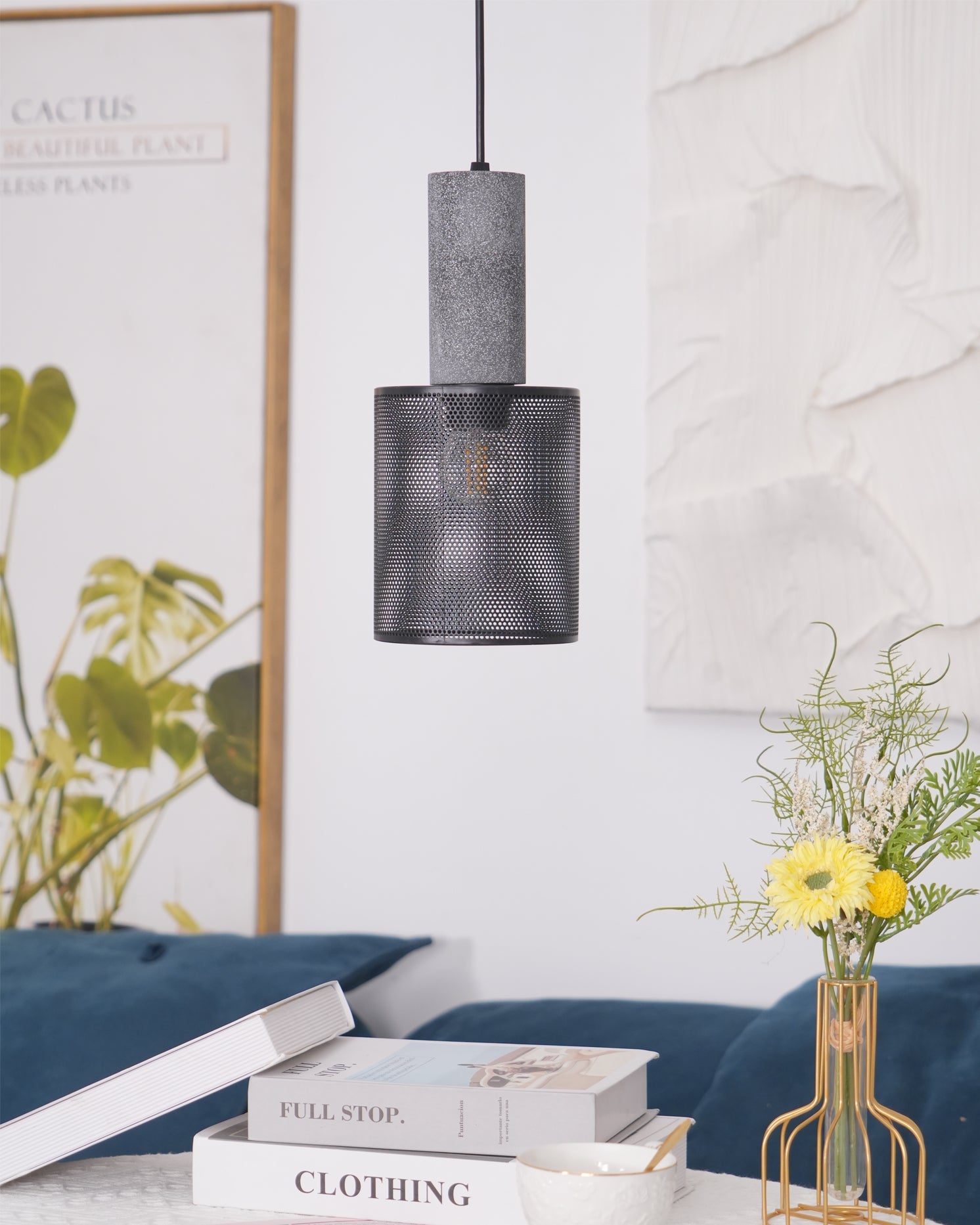Urban Concrete Pendant Light | Industrial LED Hanging Lamp