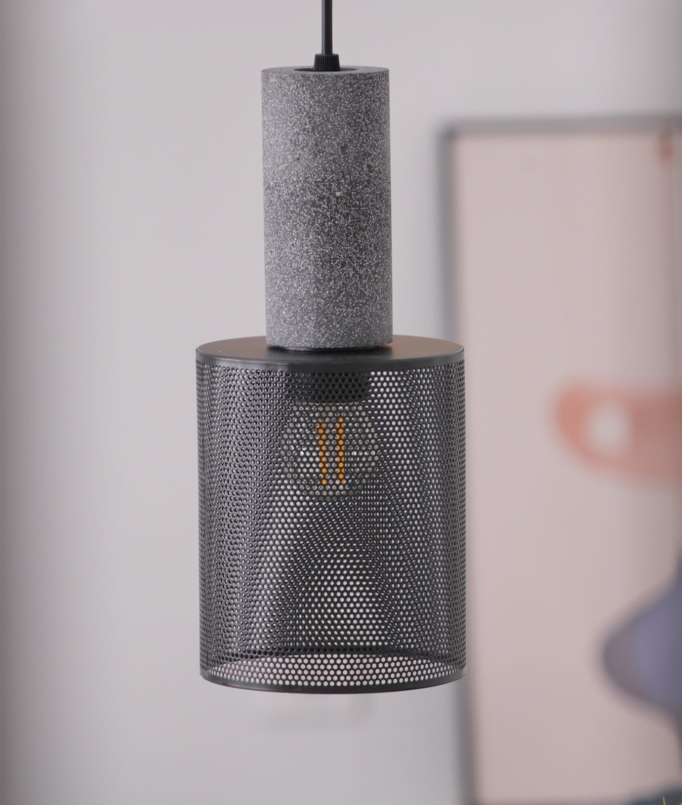 Urban Concrete Pendant Light | Industrial LED Hanging Lamp
