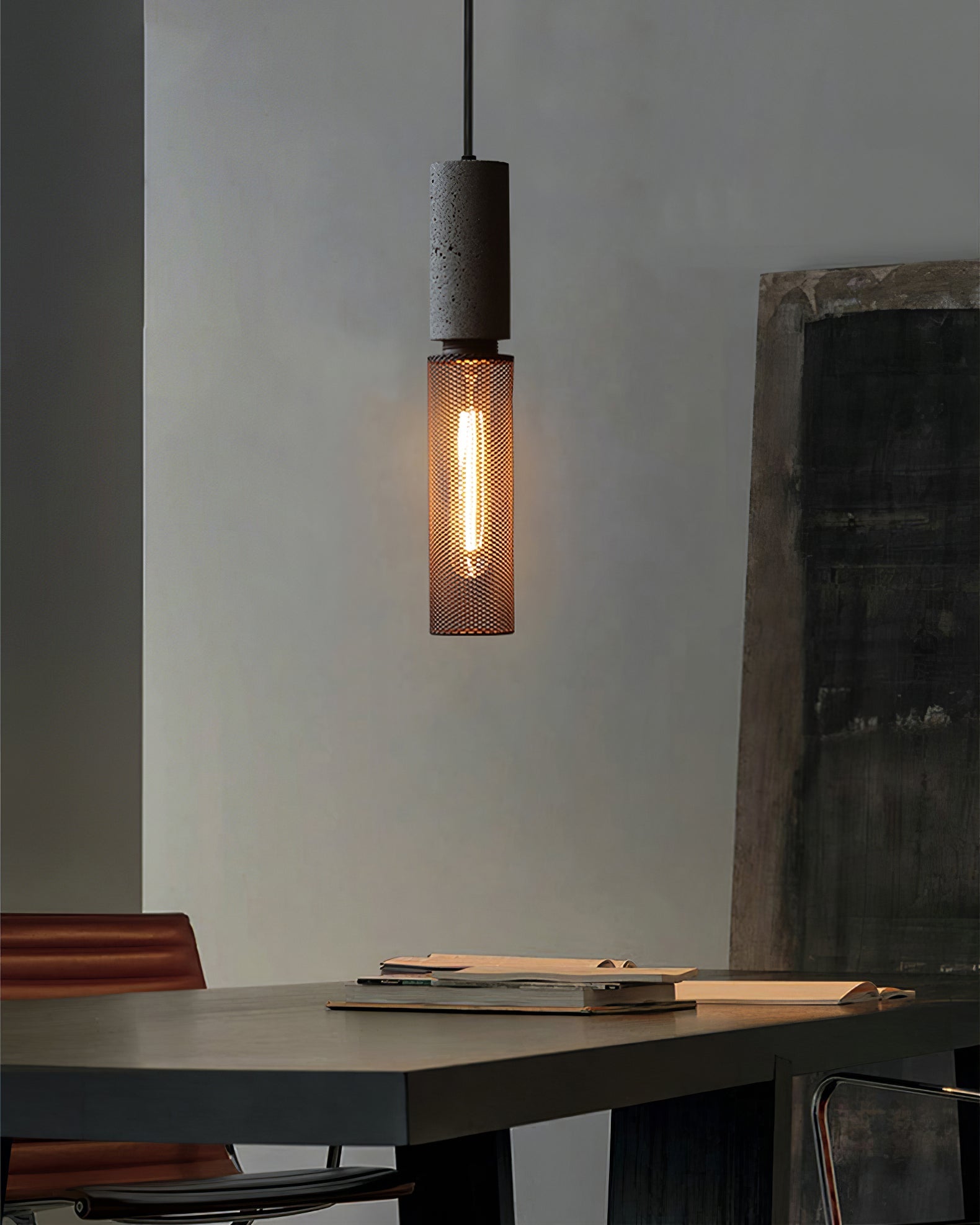 Urban Concrete Pendant Light | Industrial LED Hanging Lamp
