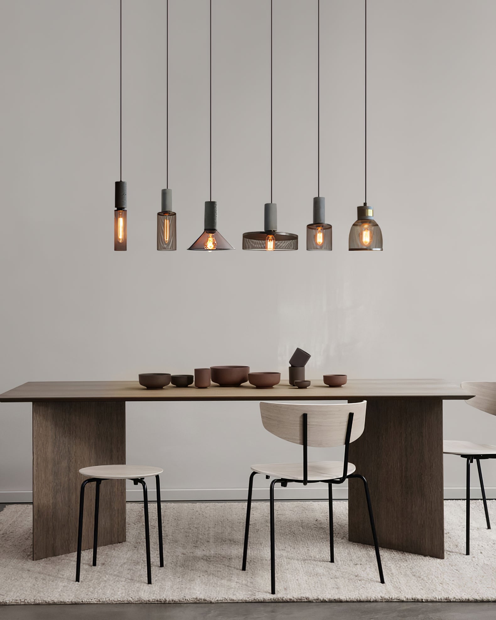Urban Concrete Pendant Light | Industrial LED Hanging Lamp