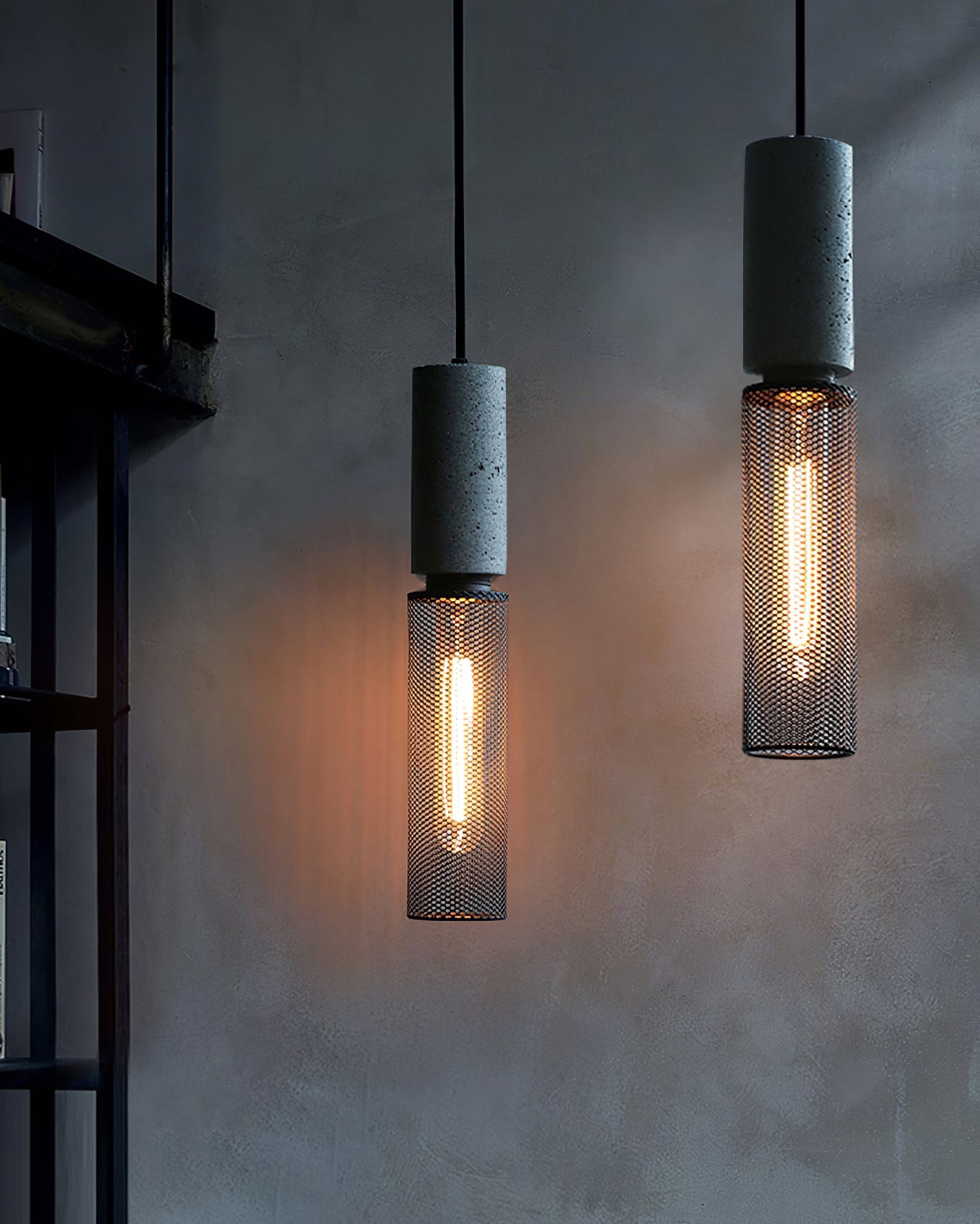 Urban Concrete Pendant Light | Industrial LED Hanging Lamp