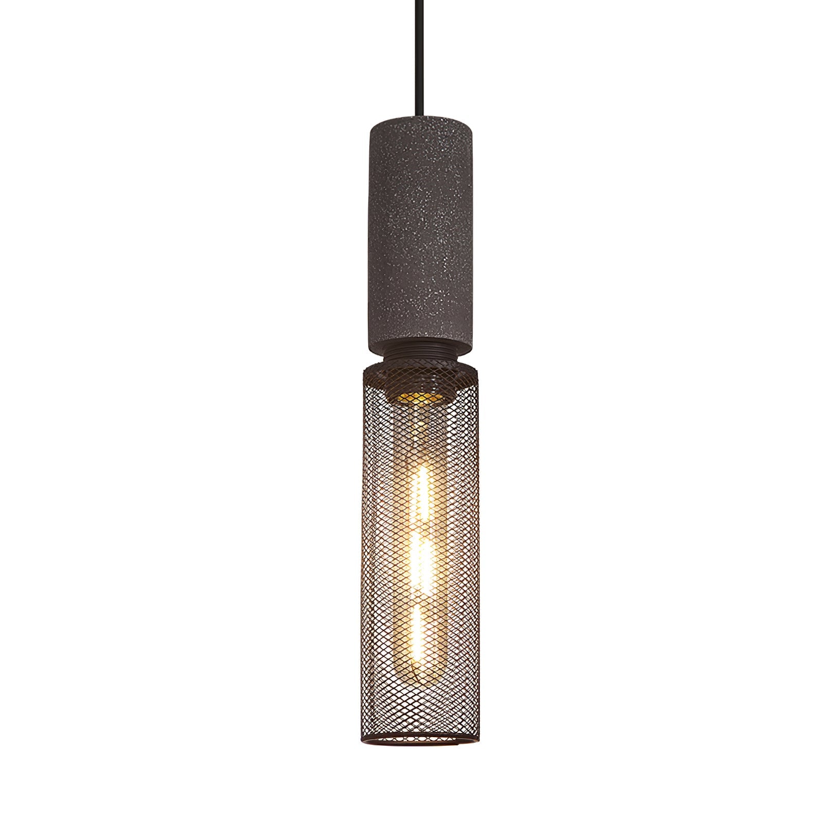 Urban Concrete Pendant Light | Industrial LED Hanging Lamp