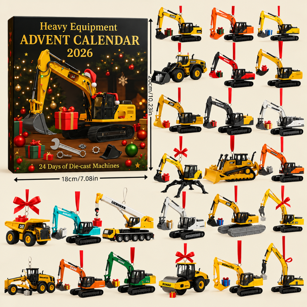 Calendario de Adviento de Maquinaria de Construcción Mini Modelos Fundidos
