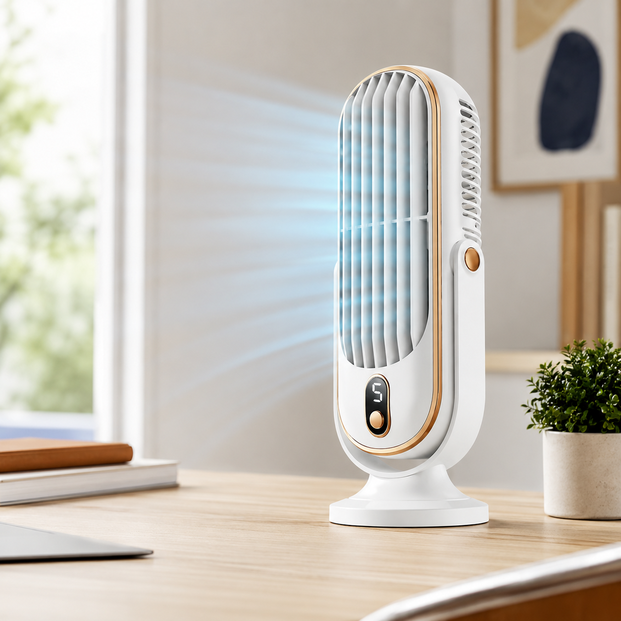 Bærbar batteridrevet ventilator USB bordventilator