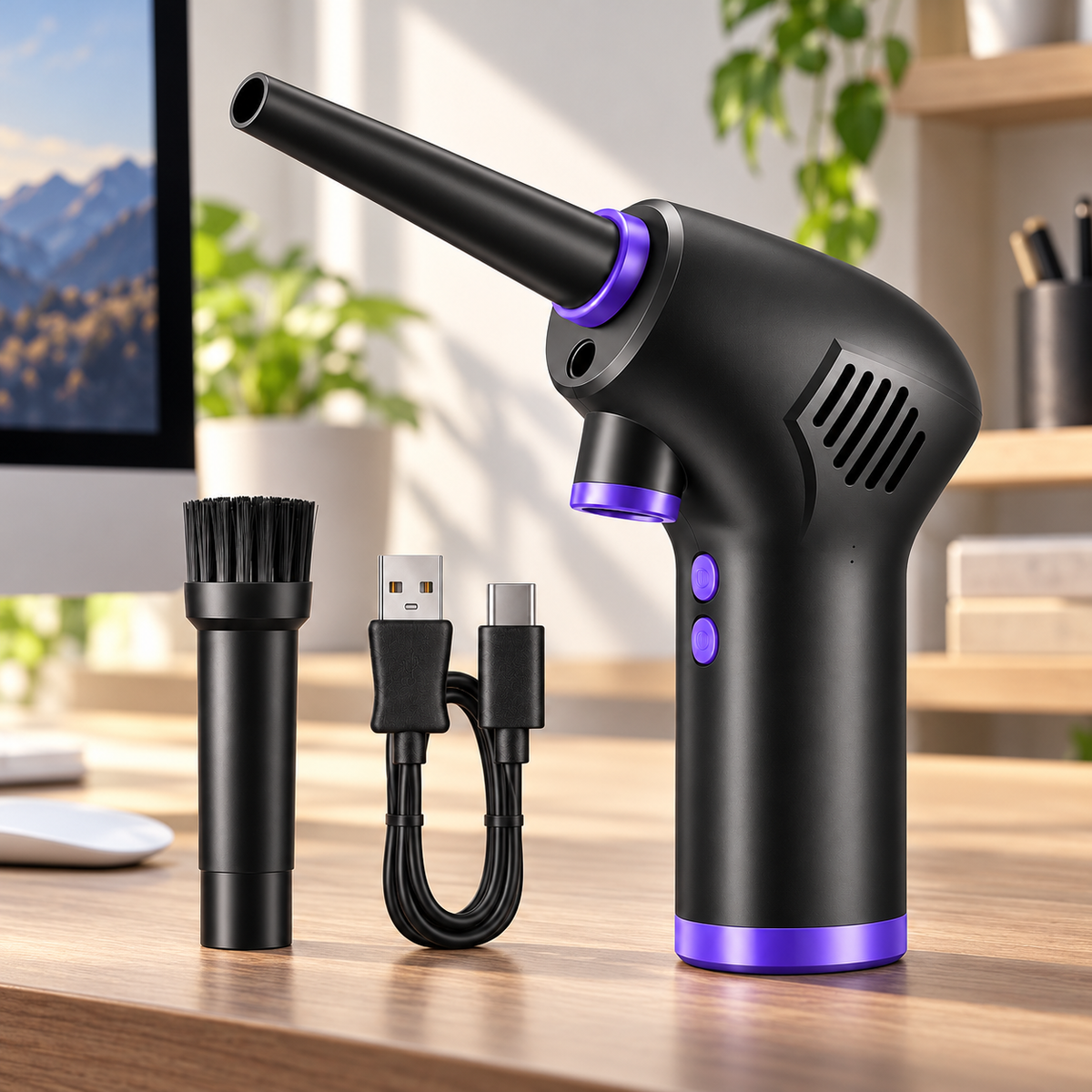 Cordless Air Duster Portable USB Rechargeable Handheld