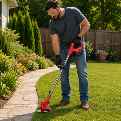 Cordless Grass Trimmer Battery Powered Garden Lightweight