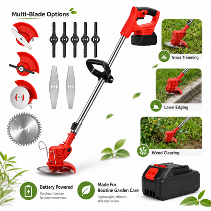 Cordless Grass Trimmer Battery Powered Garden Lightweight