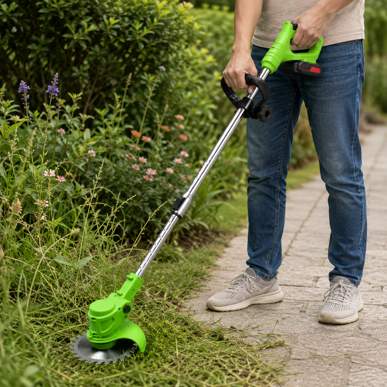 Cordless Grass Trimmer Ergonomic Adjustable Handle