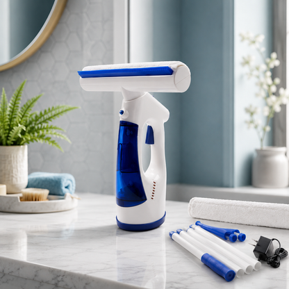 Cordless Window Vacuum Handheld Double Tank Squeegee