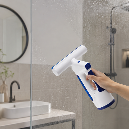 Cordless Window Vacuum Handheld Double Tank Squeegee