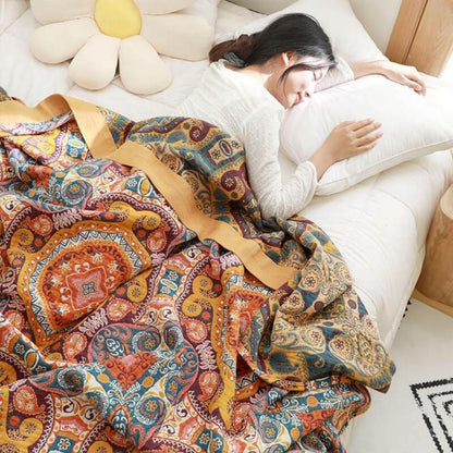 Boho vendbar kølende tæppe komfort åndbar søvn