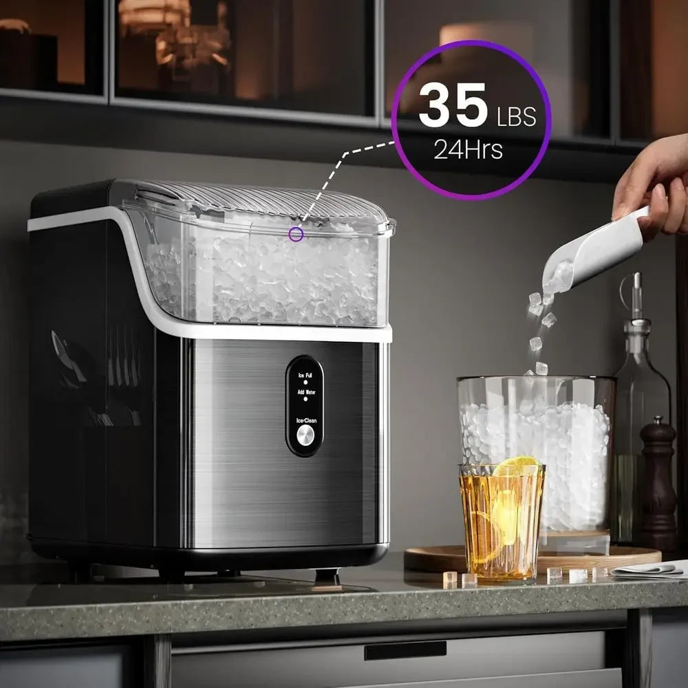 Countertop Ice Maker Nugget Portable Compact Fast Chewable Ice - Image 2