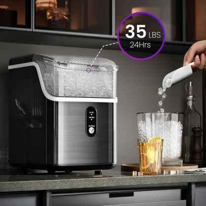 Countertop Ice Maker Nugget Portable Compact Fast Chewable Ice - Image 2