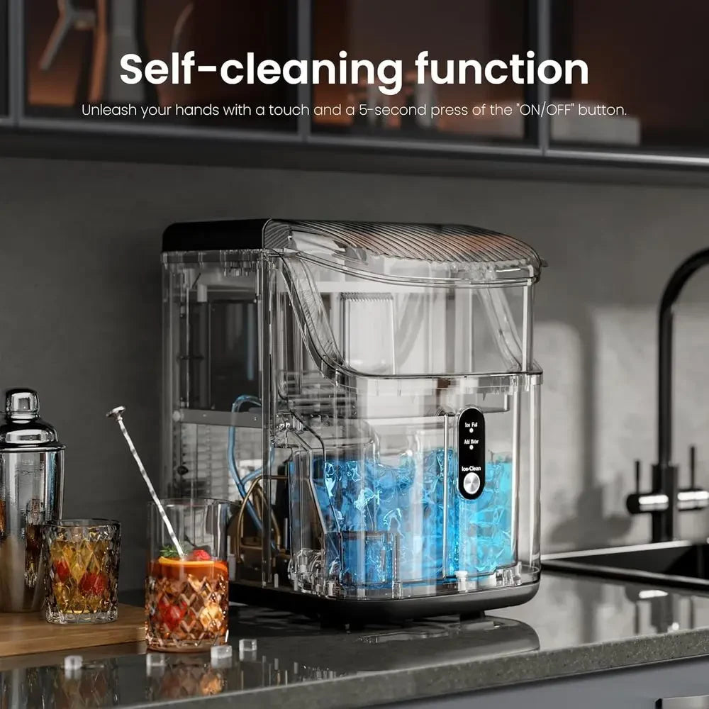 Countertop Ice Maker Nugget Portable Compact Fast Chewable Ice - Image 4