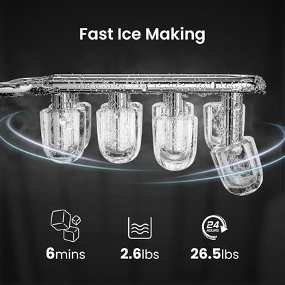 Countertop Ice Maker Nugget Portable Compact Kitchen - Image 3