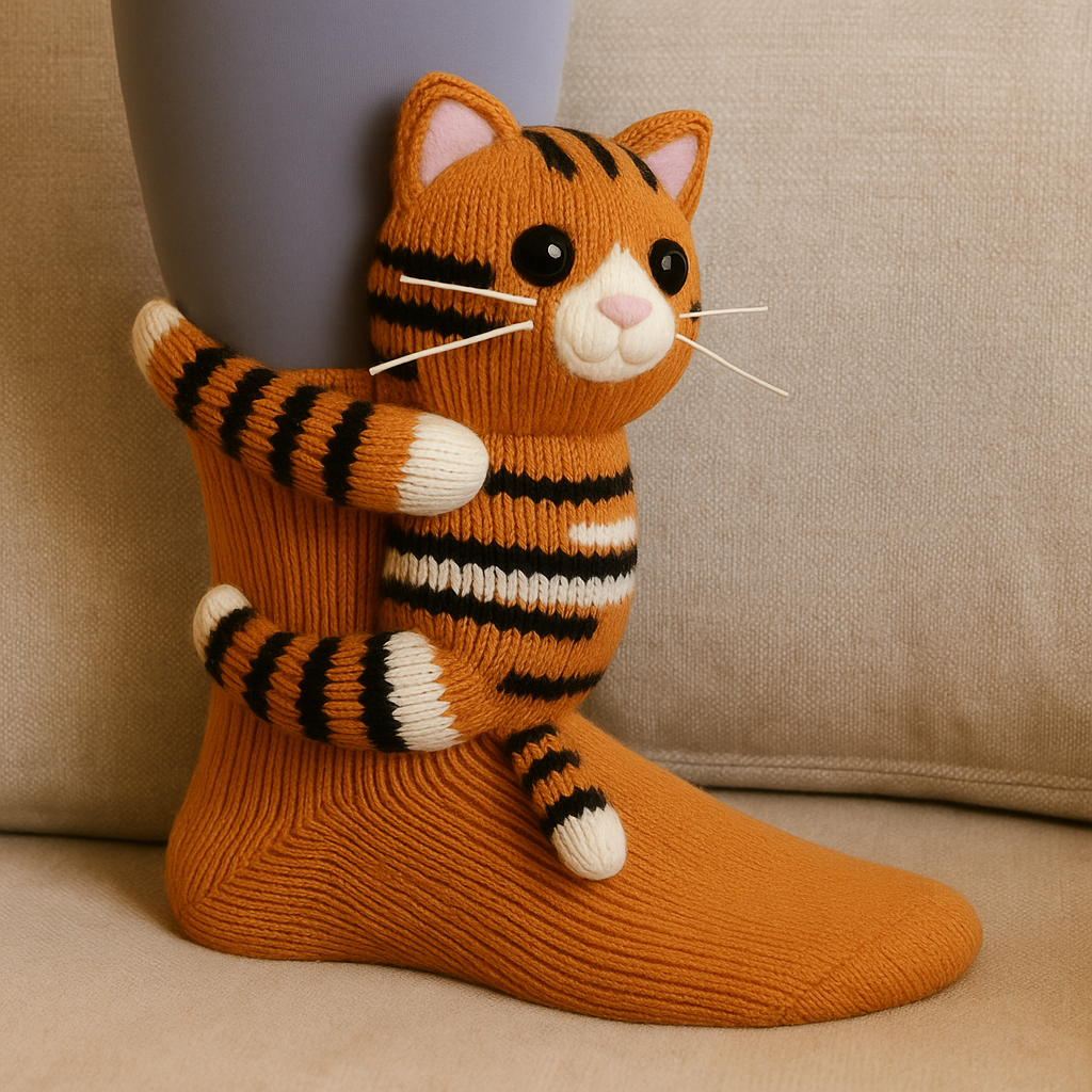 Cozy Non-Slip Plush House Socks 3D Animal Design Unisex 1