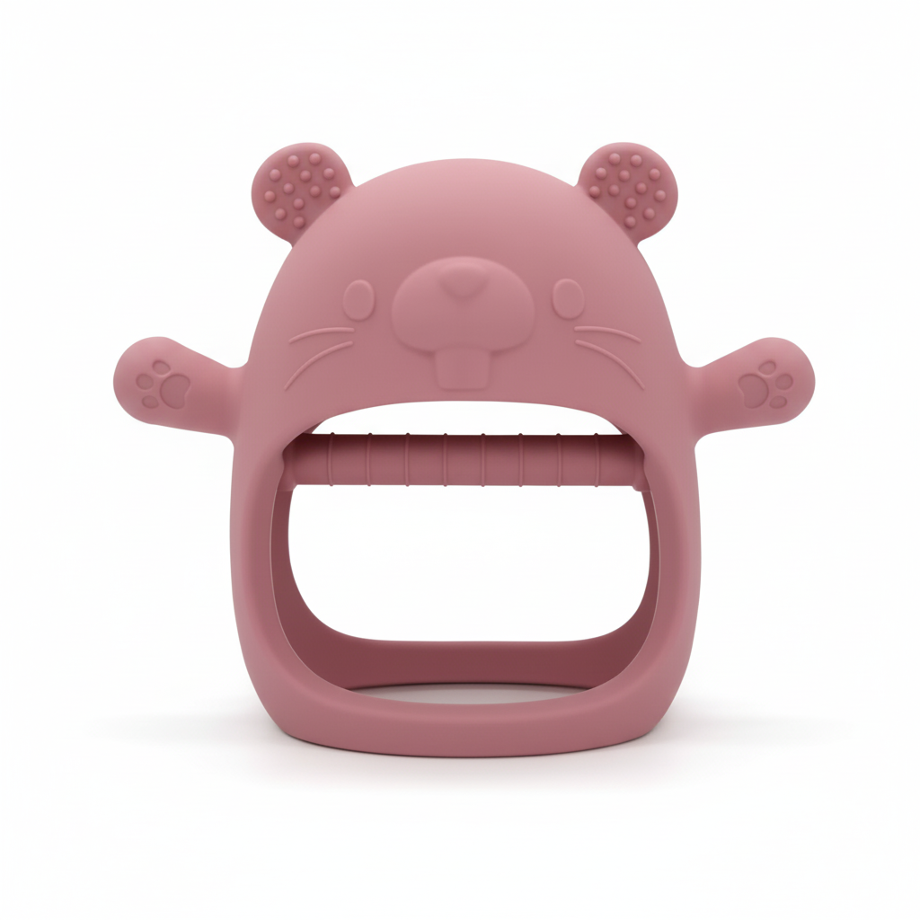 Baby Teething Mitten Silicone Chew Glove Soothing Sore Gums