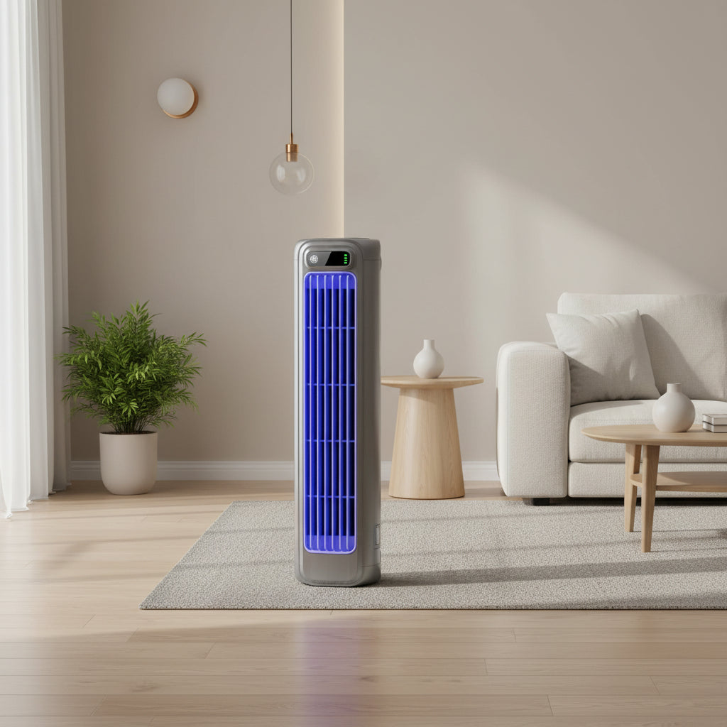 Ventilatore Torre Portatile Silenzioso Desktop Aria Raffrescante