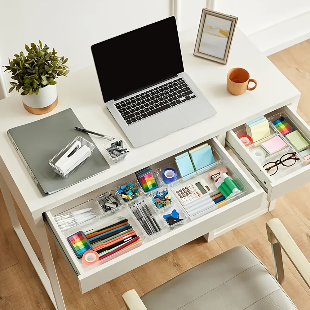 Set di vassoi in plastica per organizzare i cassetti Cucina Ufficio Bagno