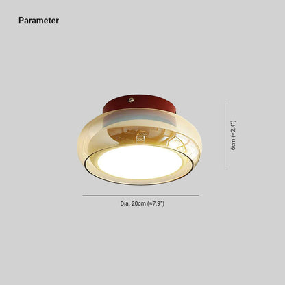 June Retro Glas Overflademonteret Loftlampe | LED Indendørs Lampe