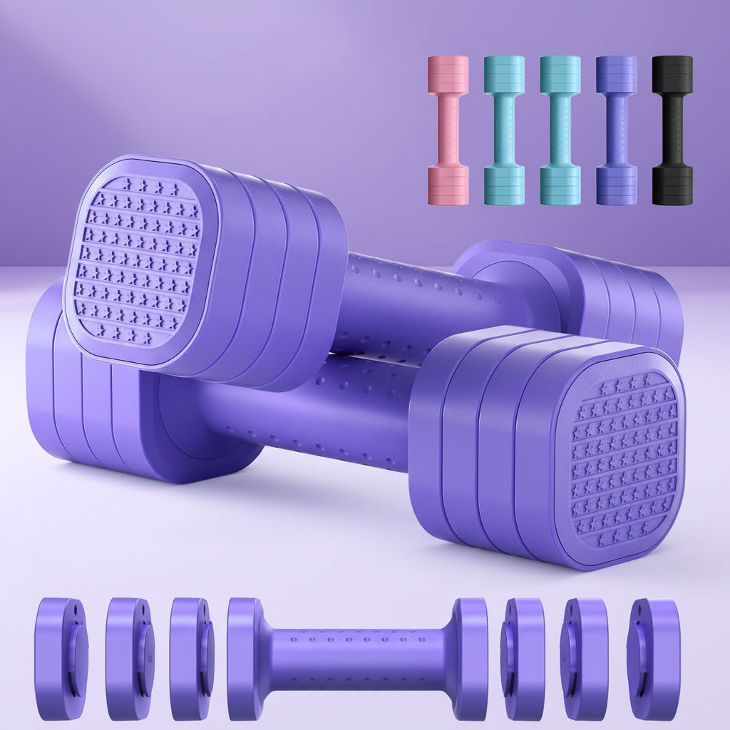 Conjunto de Halteres Ajustáveis para Mulheres com Pegada Suave para Treino