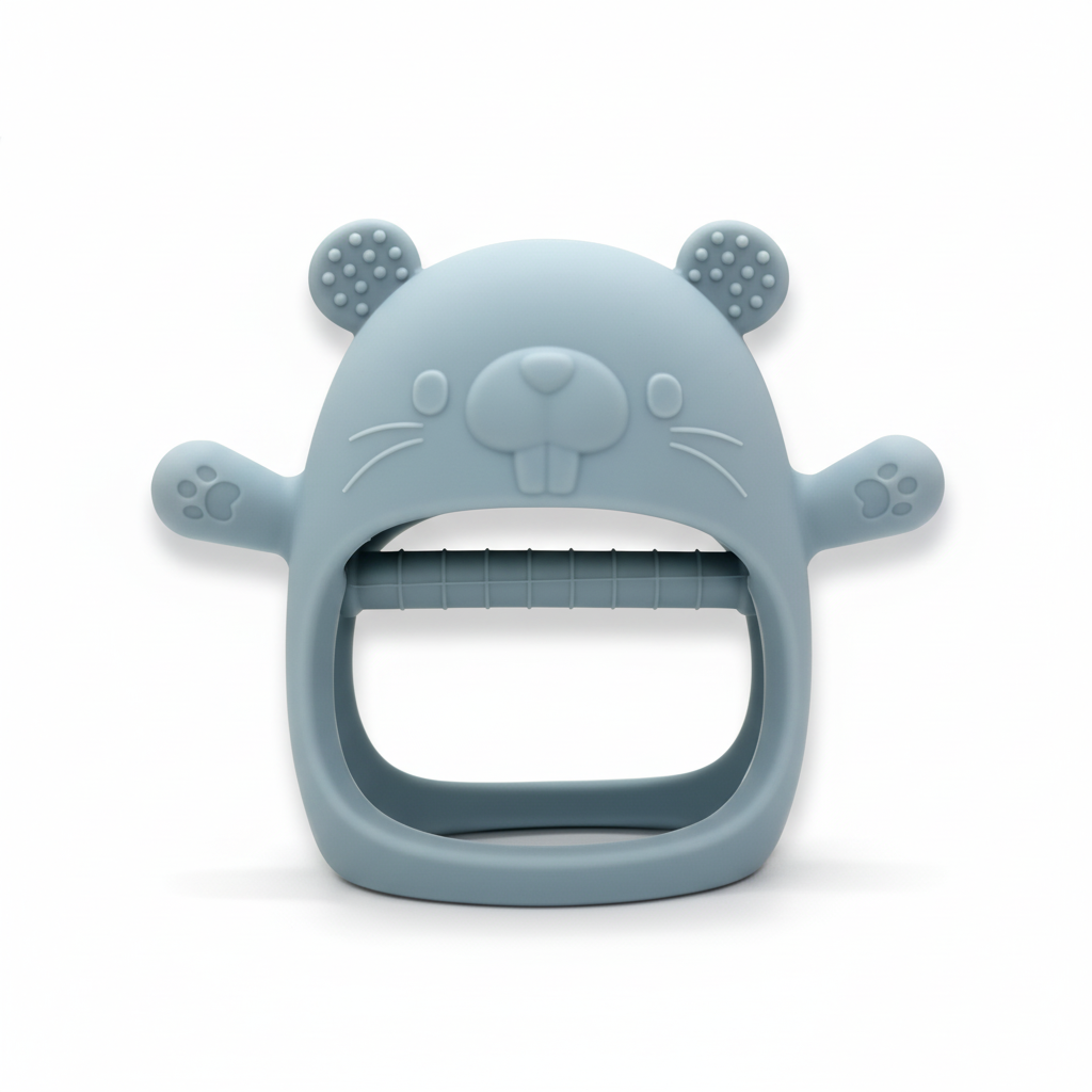 Baby Teething Mitten Silicone Chew Glove Soothing Sore Gums
