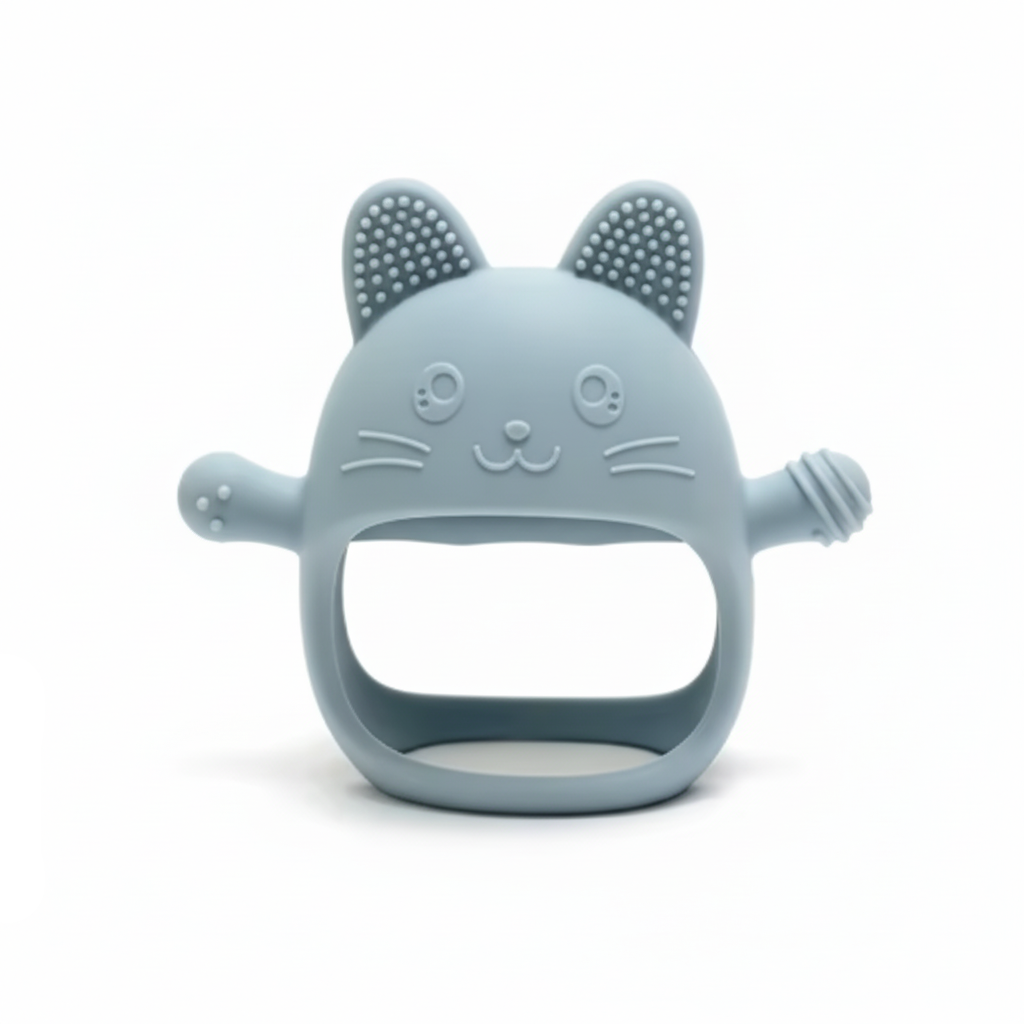 Baby Teething Mitten Silicone Chew Glove Soothing Sore Gums