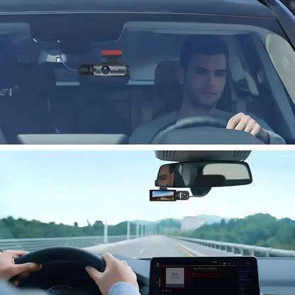 Cámara de tablero con doble lente Grabadora de conducción para automóvil 1080P Monitor de estacionamiento