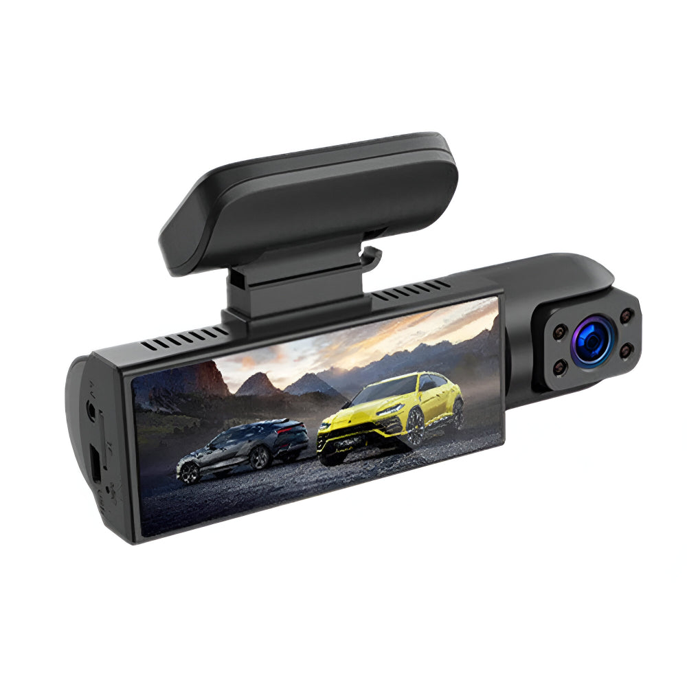 Cámara de tablero con doble lente Grabadora de conducción para automóvil 1080P Monitor de estacionamiento