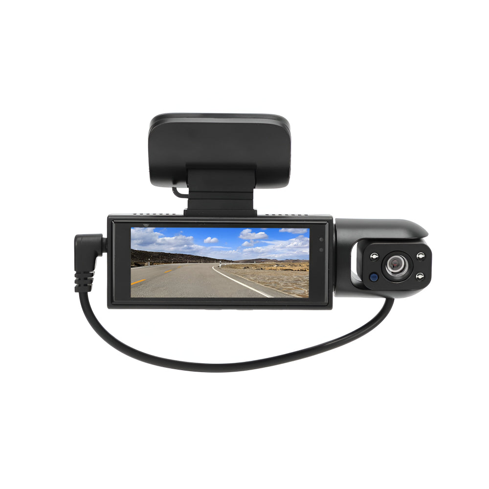 Cámara de tablero con doble lente Grabadora de conducción para automóvil 1080P Monitor de estacionamiento