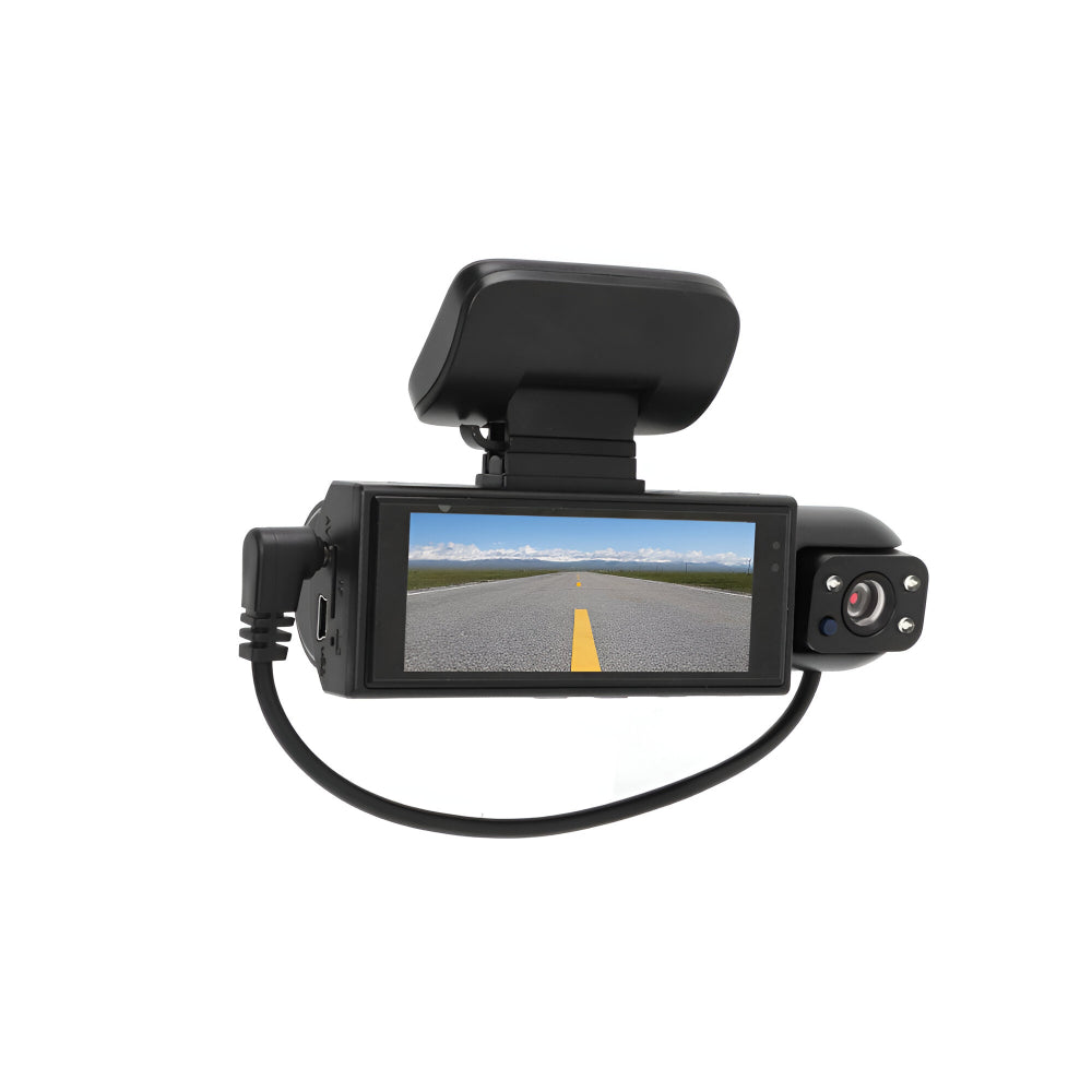 Cámara de tablero con doble lente Grabadora de conducción para automóvil 1080P Monitor de estacionamiento