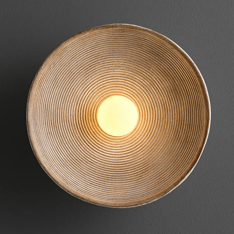 Applique da parete in legno rustico | Lampada da parete LED artigianale