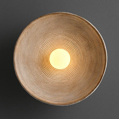 Applique da parete in legno rustico | Lampada da parete LED artigianale