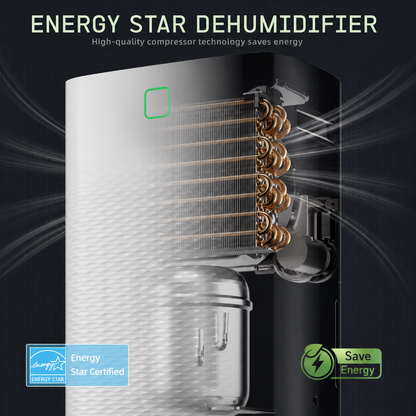 Dehumidifier Cooling Basement Drain Hose Moisture Remover