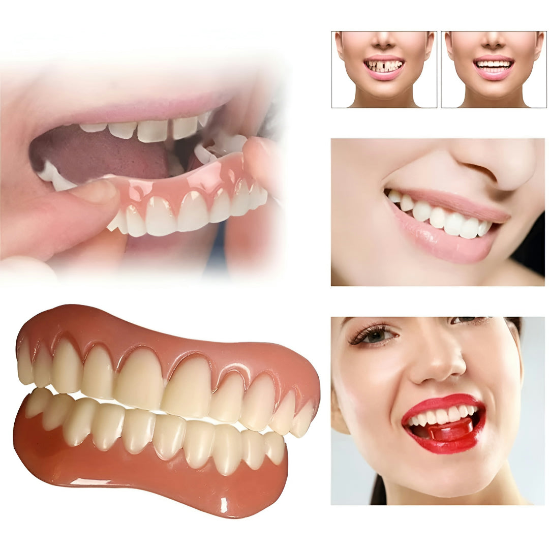 Denture Kit Teeth Replacement Silicone Fit Dental Set